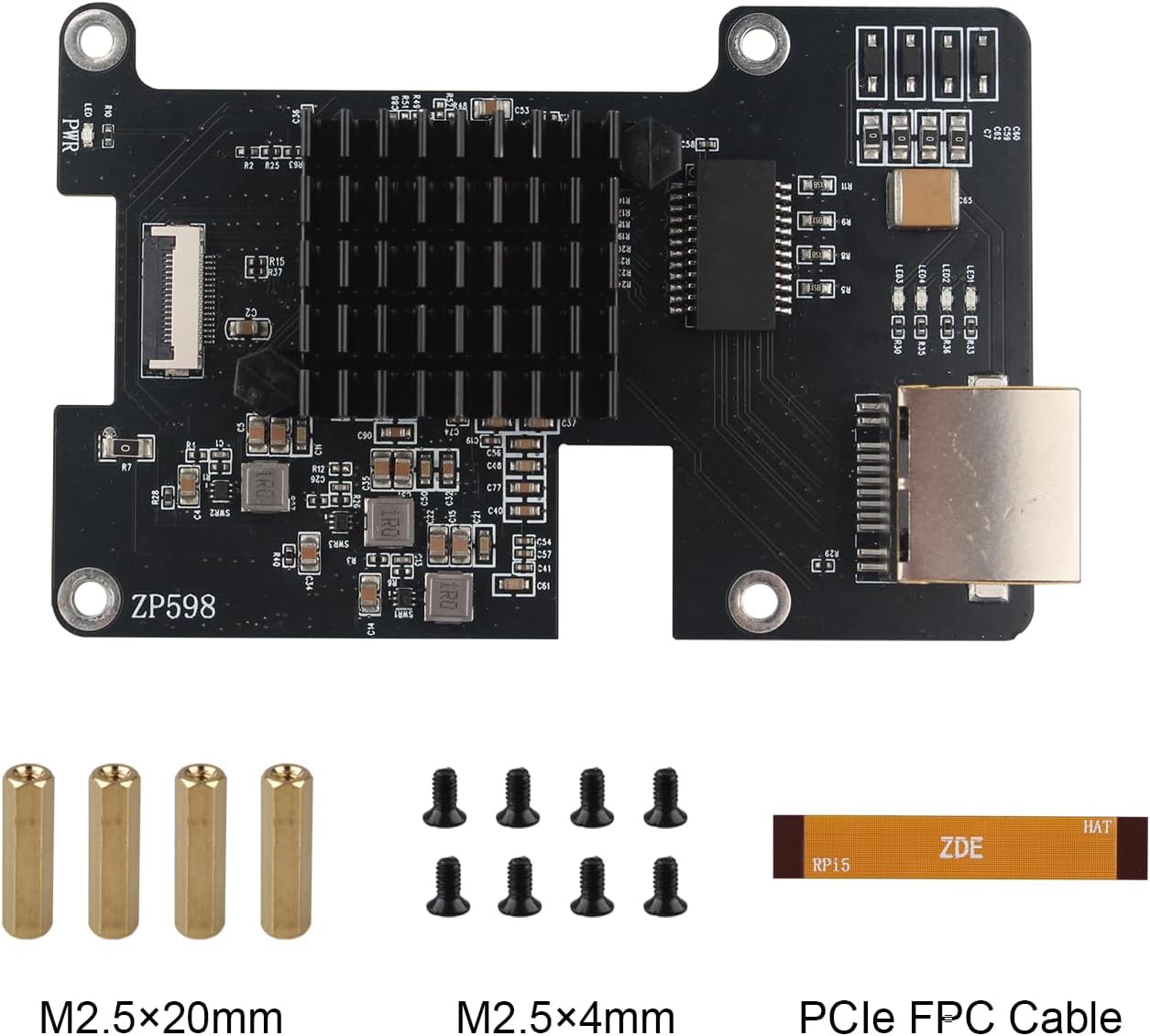 Zde ZP598 PCIe to 5GBE Ethernet Network HAT - immagine 5