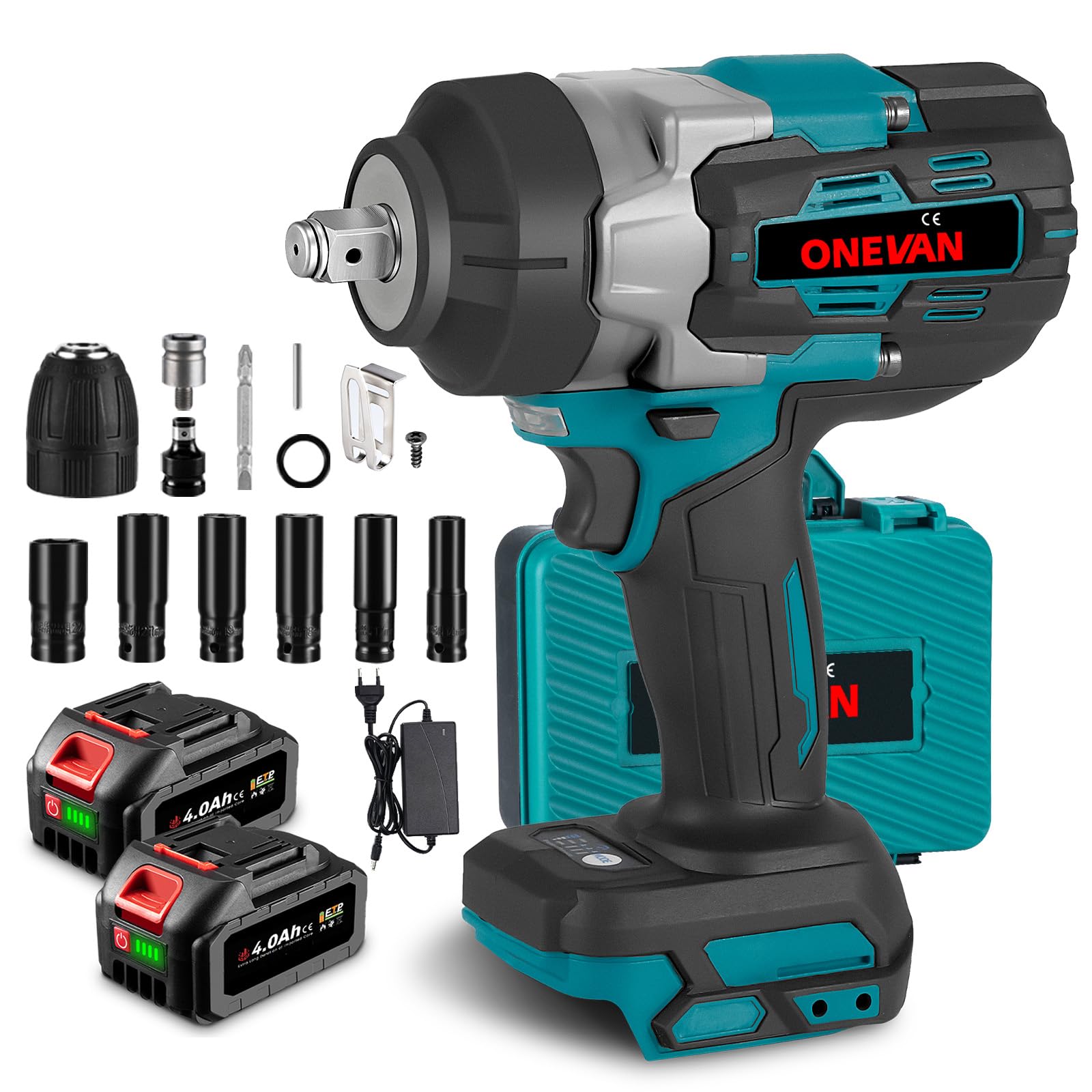 Onevan Avvitatore a Impulsi Brushless 1700Nm 1/2"