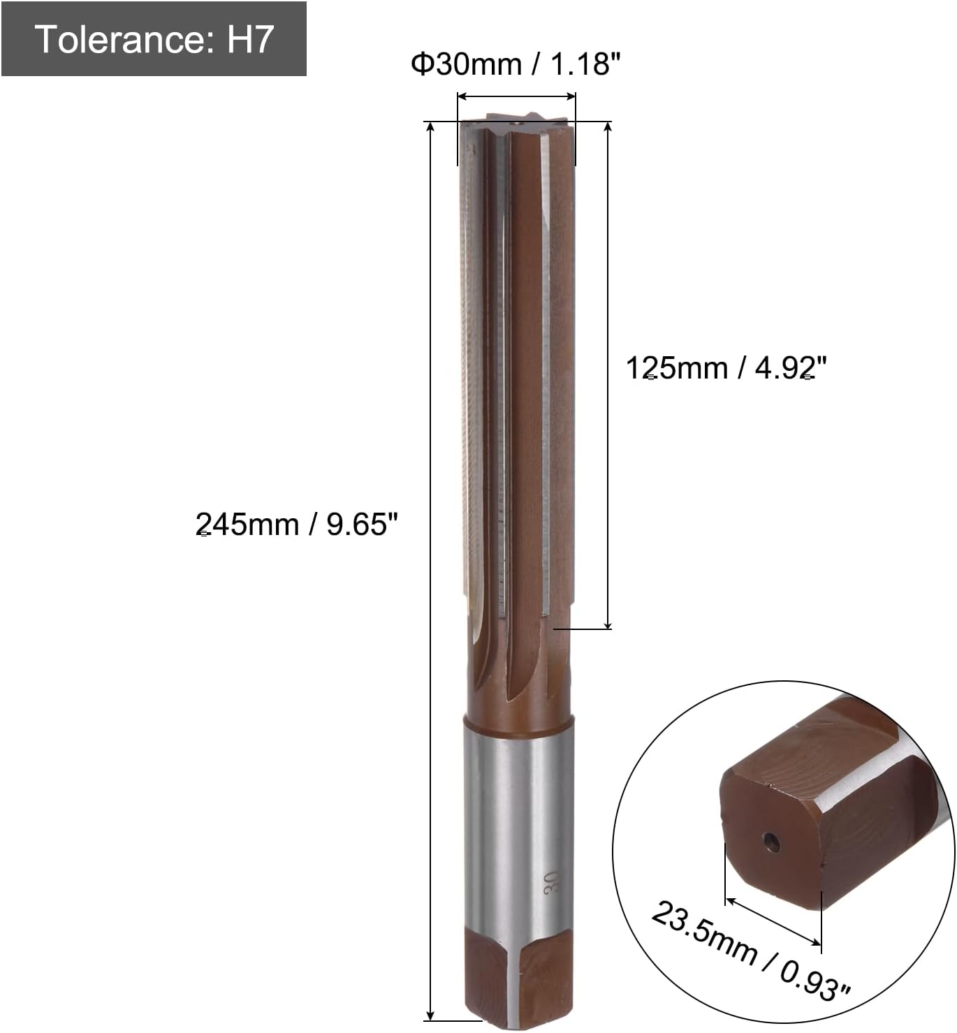 QUARKZMAN Alesatore Manuale 30mm H7 Flauti Dritti - immagine 2