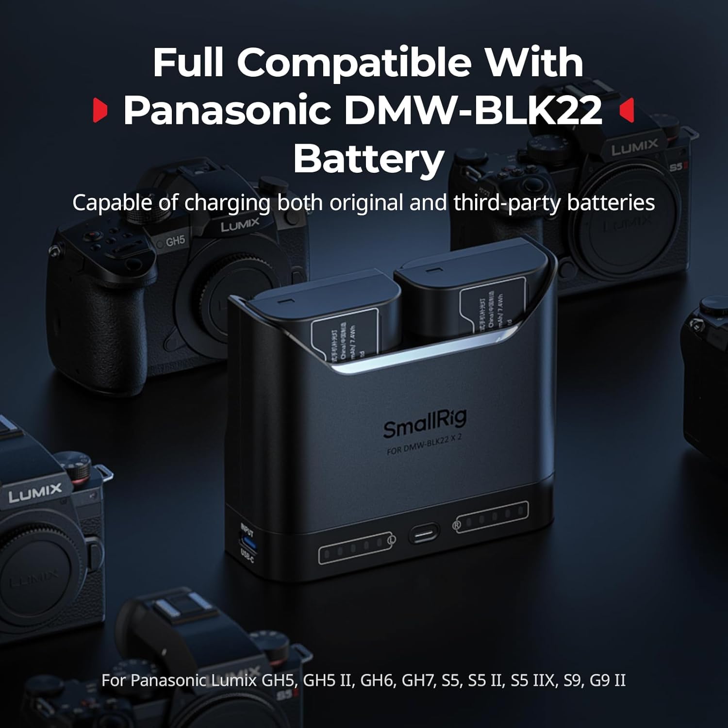 Smallrig Set Batterie DMW-BLK22 per Panasonic - immagine 4