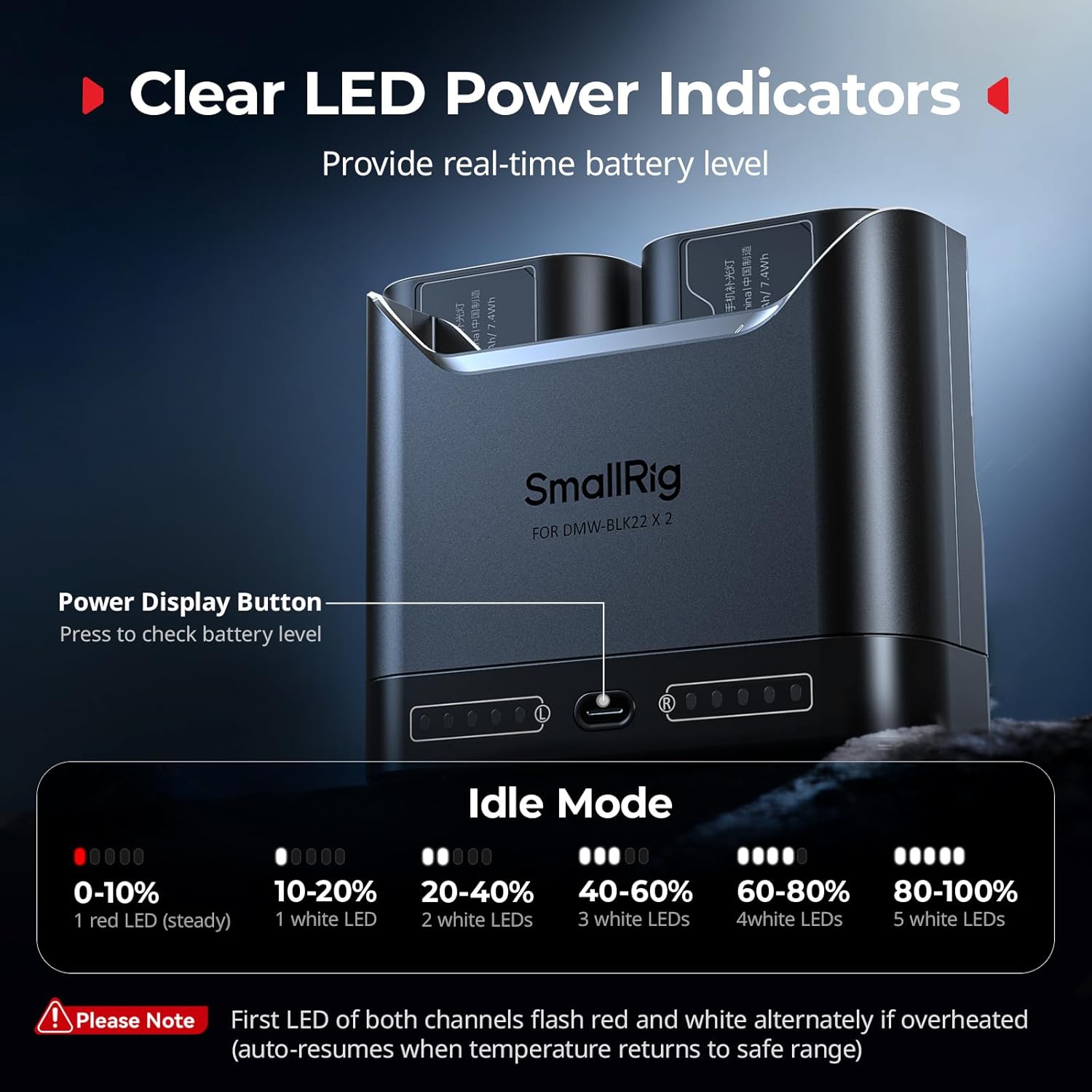 Smallrig Set Batterie DMW-BLK22 per Panasonic - immagine 6