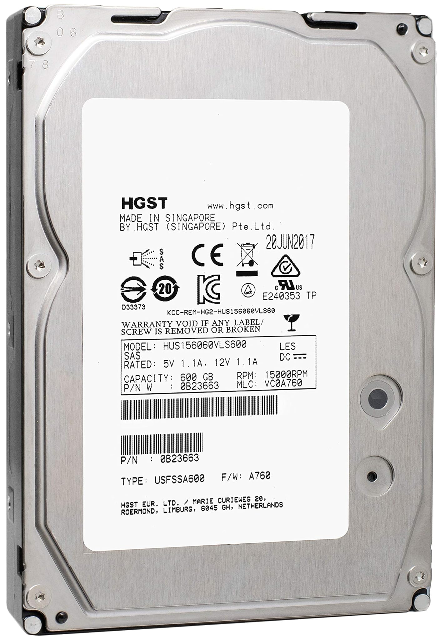 Hgst Ultrastar 15K600 - HDD SAS 600GB 15K RPM (Refurbished)