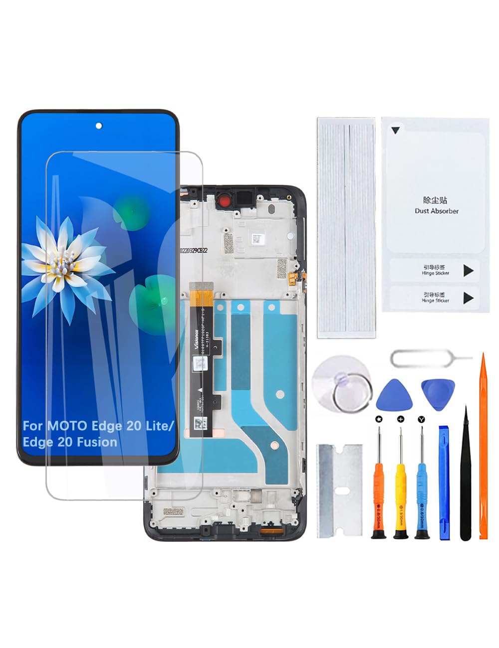 H&LYCYJ Schermo Display per Moto Edge 20 Lite/Fusion TFT