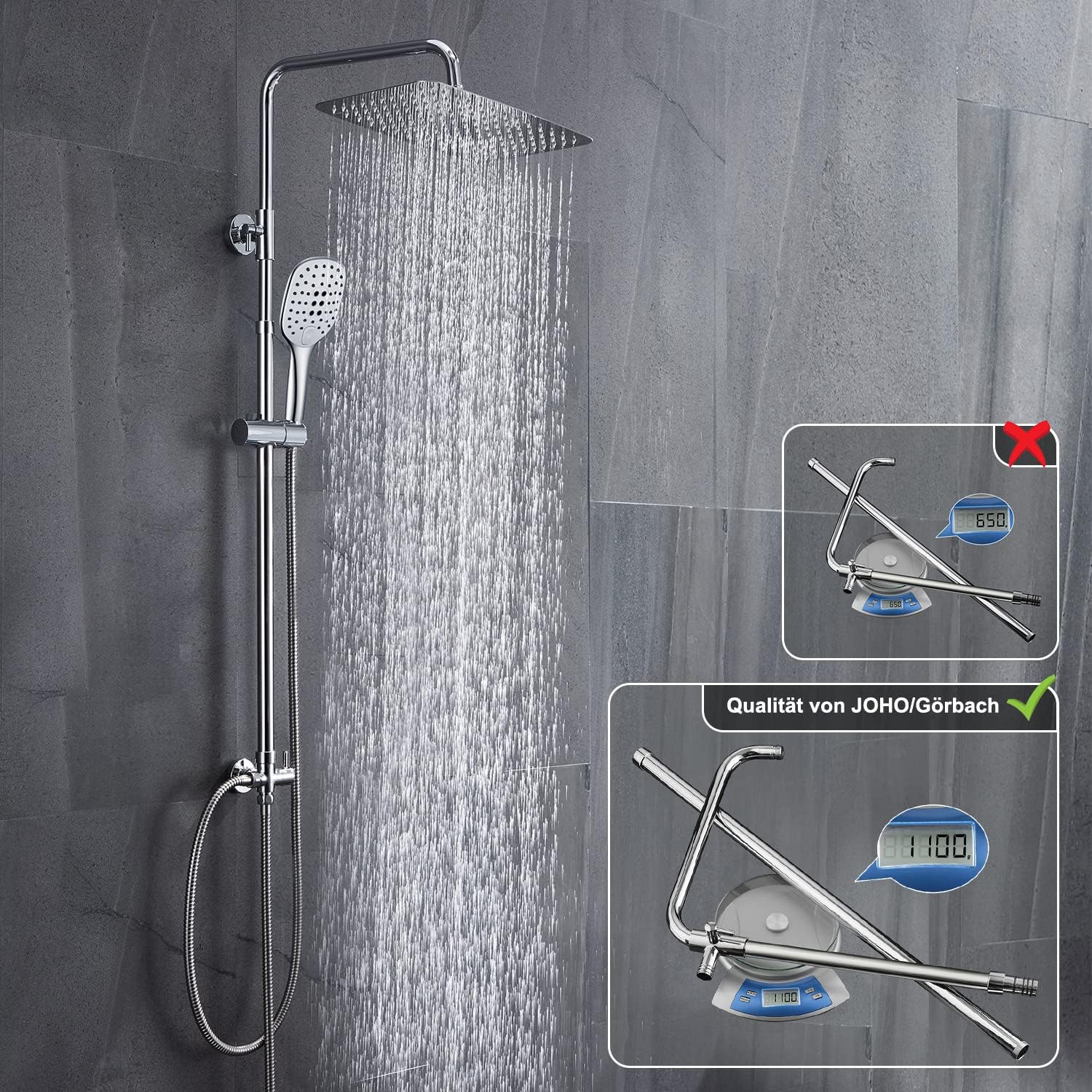 Joho Colonna Doccia in Acciaio Inox 304 Cromato - immagine 2