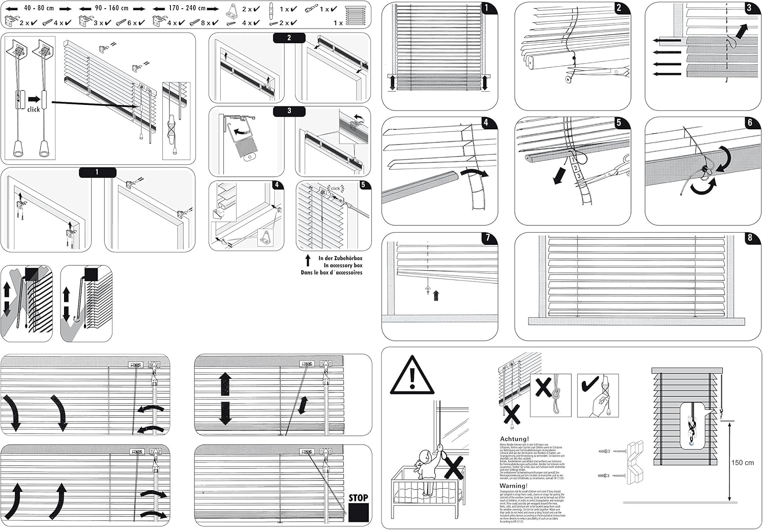 Gardinia Veneziana in Alluminio 120x130 cm, Bianco - immagine 8