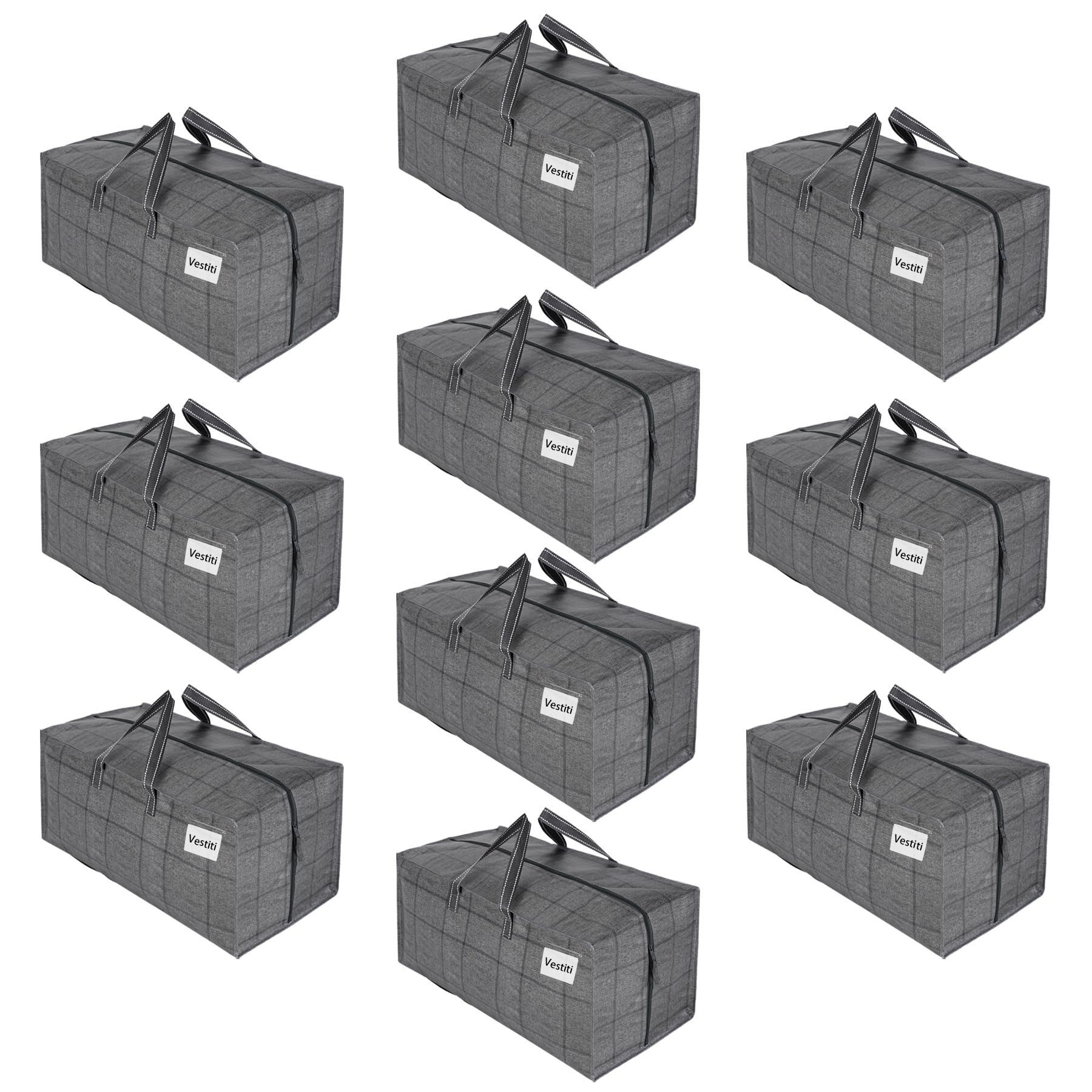 Veno Set 10 Borse da Trasloco Extra Large, Nero Finestra