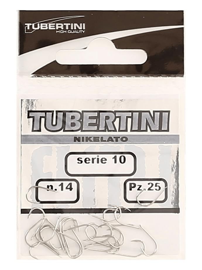 Tubertini Ami con Paletta da Pesca Ami Serie 10 14 Amo per Mare Trota Lago Fiume Surfcasting
