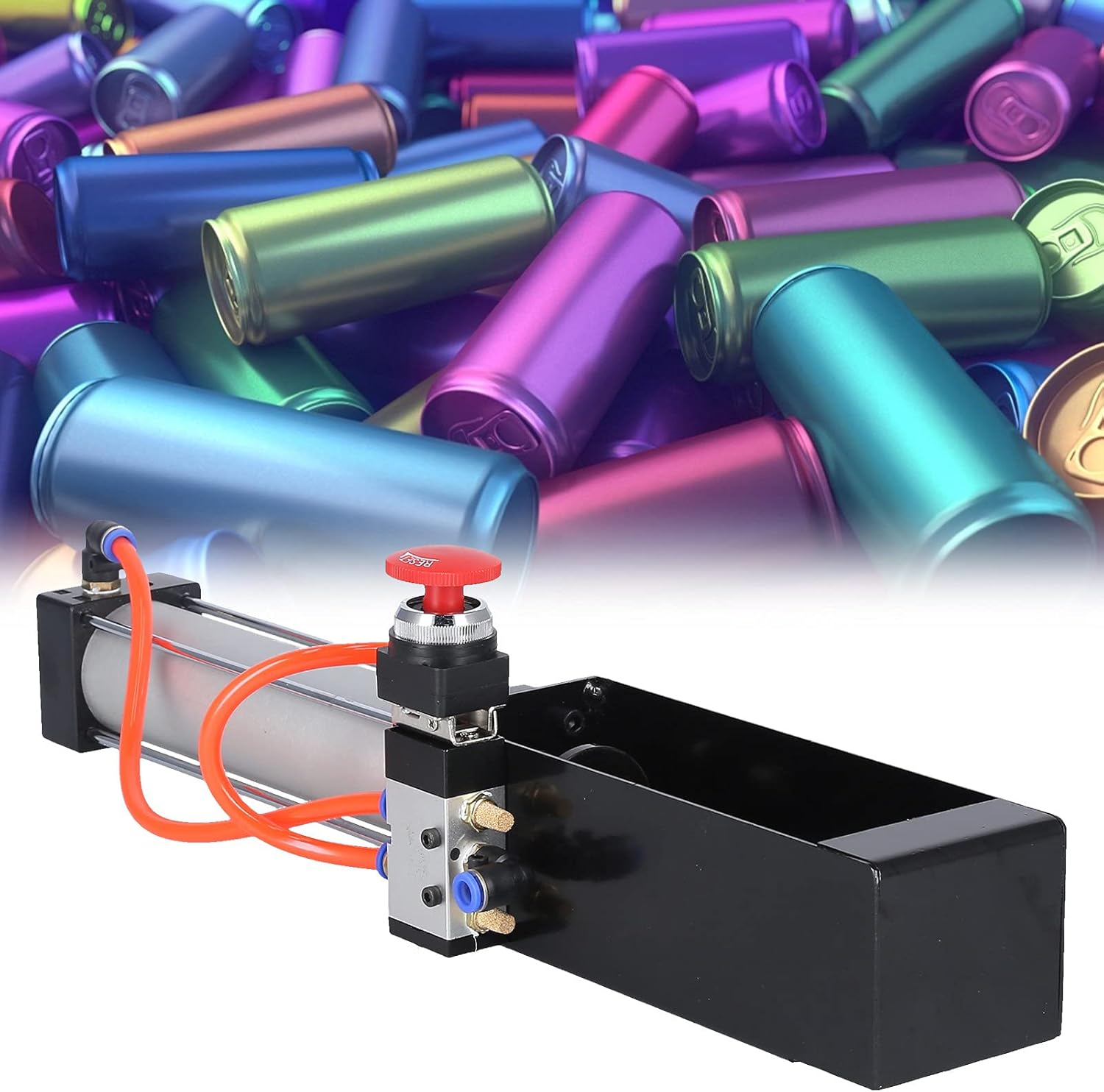 Frantoio per Lattine in Alluminio a Cilindro Pneumatico - immagine 3