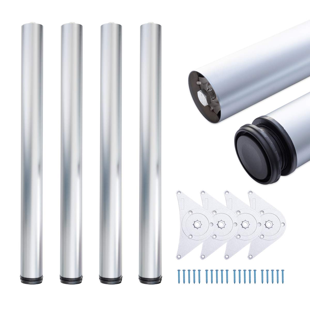 Sossai® Premium Gambe per Tavoli TBAL 71cm, 4 pezzi