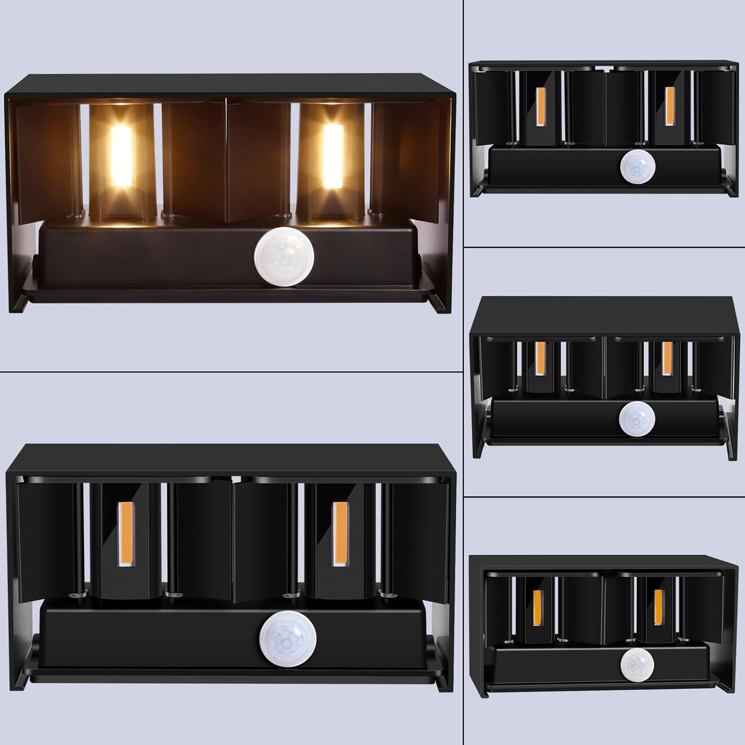 Kingwen Applique da Esterno con Sensore Movimento 20W, Nero - immagine 5