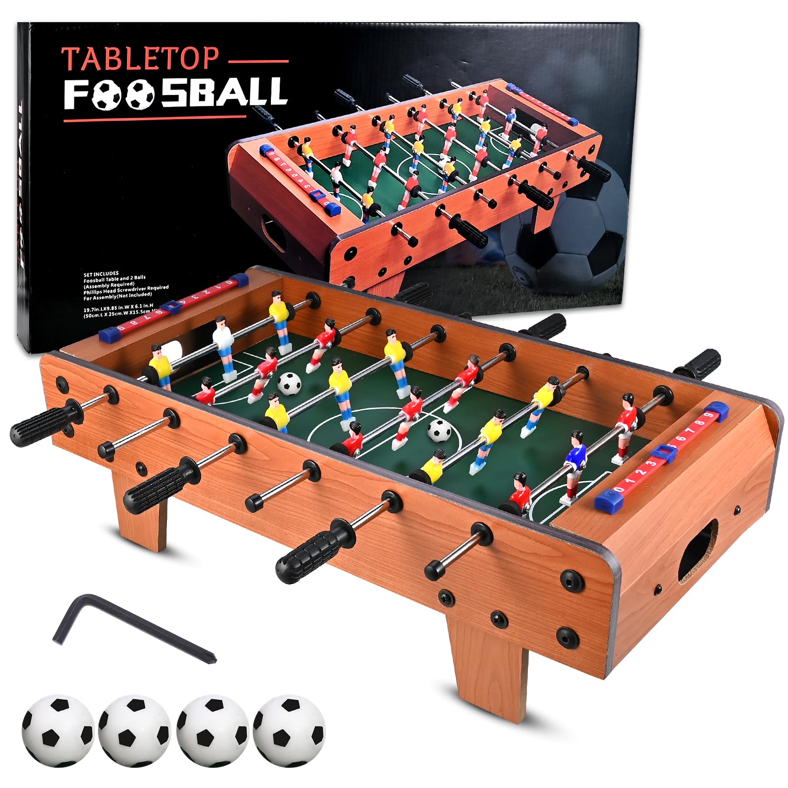 Goldge Calcio Balilla in Legno con Gambe