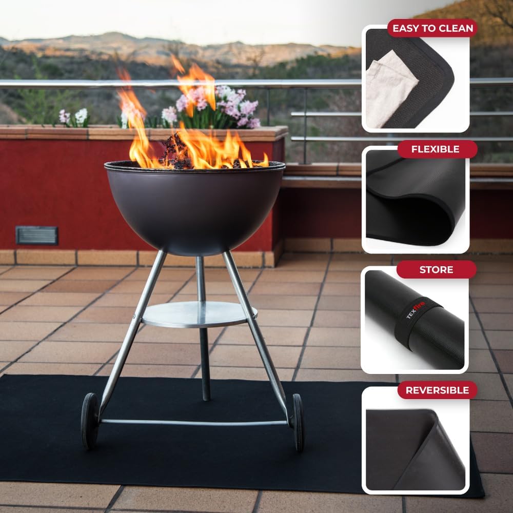 TEXFIRE Tappeto Ignifugo per Barbecue e Griglia - immagine 5