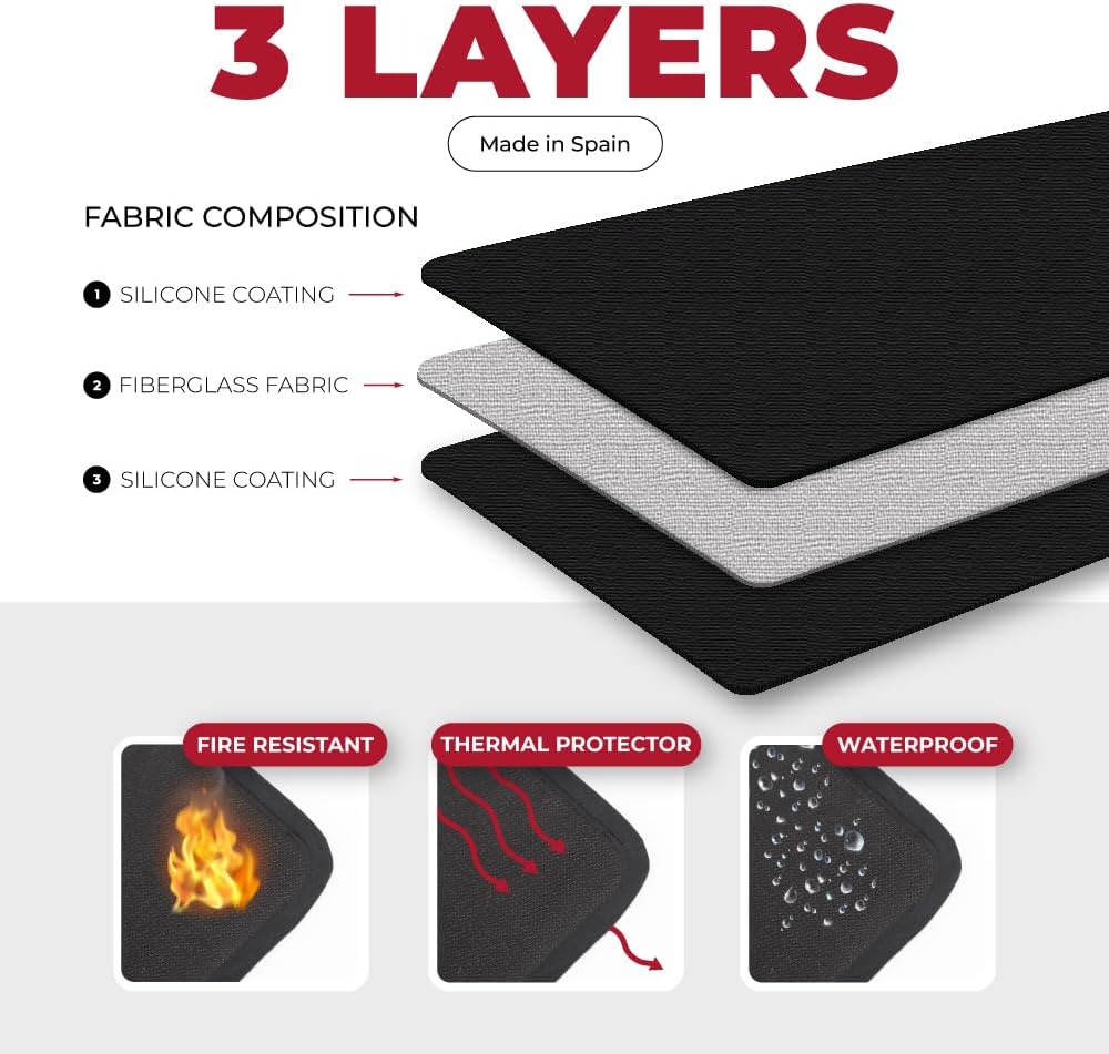 TEXFIRE Tappeto Ignifugo per Barbecue e Griglia - immagine 6