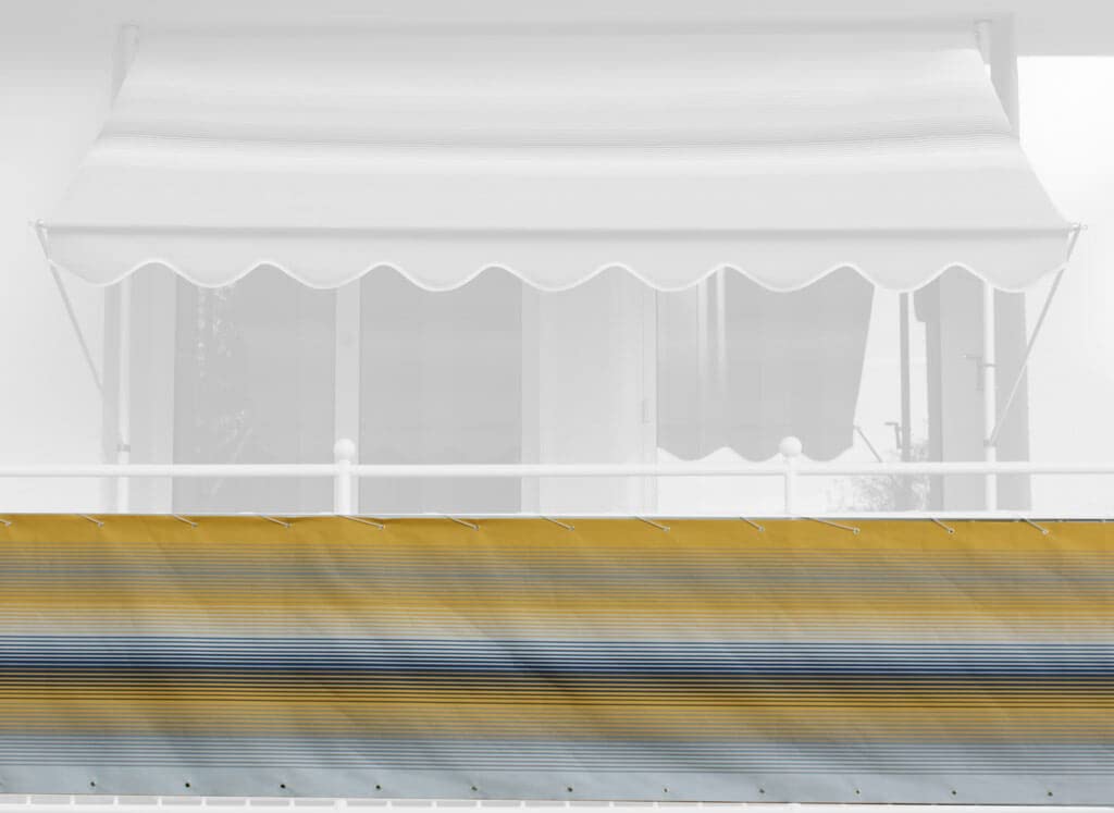 Angerer Paravista per balcone Design No. 500 giallo, 75 cm, lunghezza: 8 metro