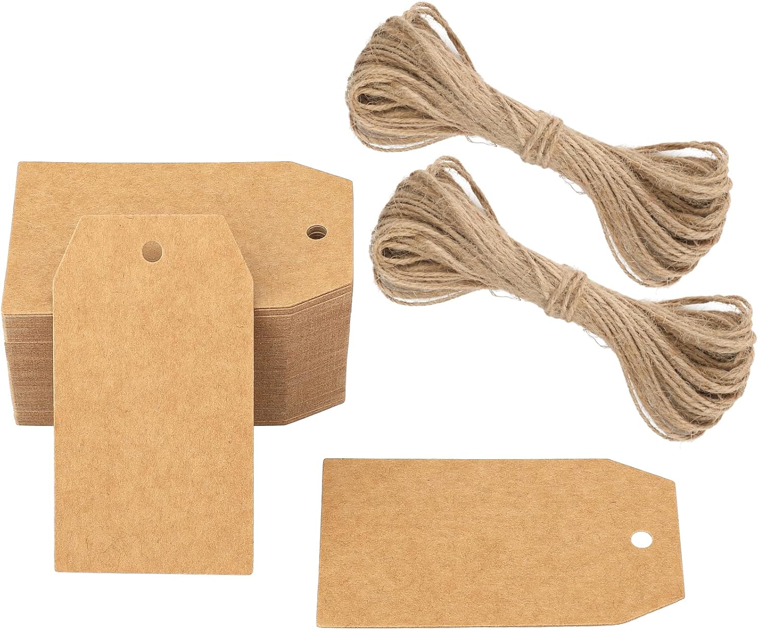 G2plus 100PCS Etichette Carta Kraft 7x4CM - immagine 1