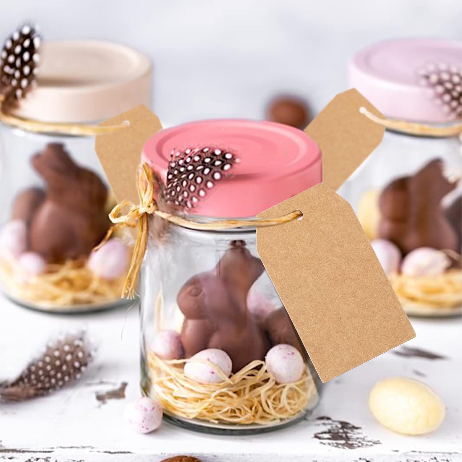 G2plus 100PCS Etichette Carta Kraft 7x4CM - immagine 5