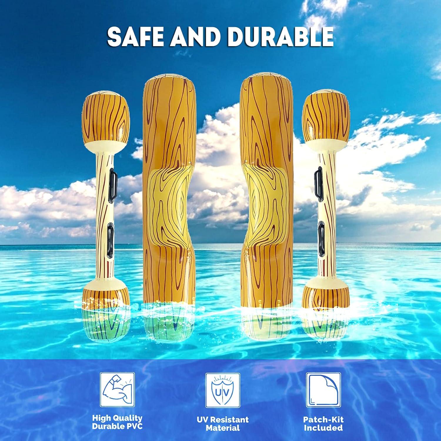 Giochi Acquatici Gonfiabili per Piscina e Mare (4 Pezzi) - immagine 4