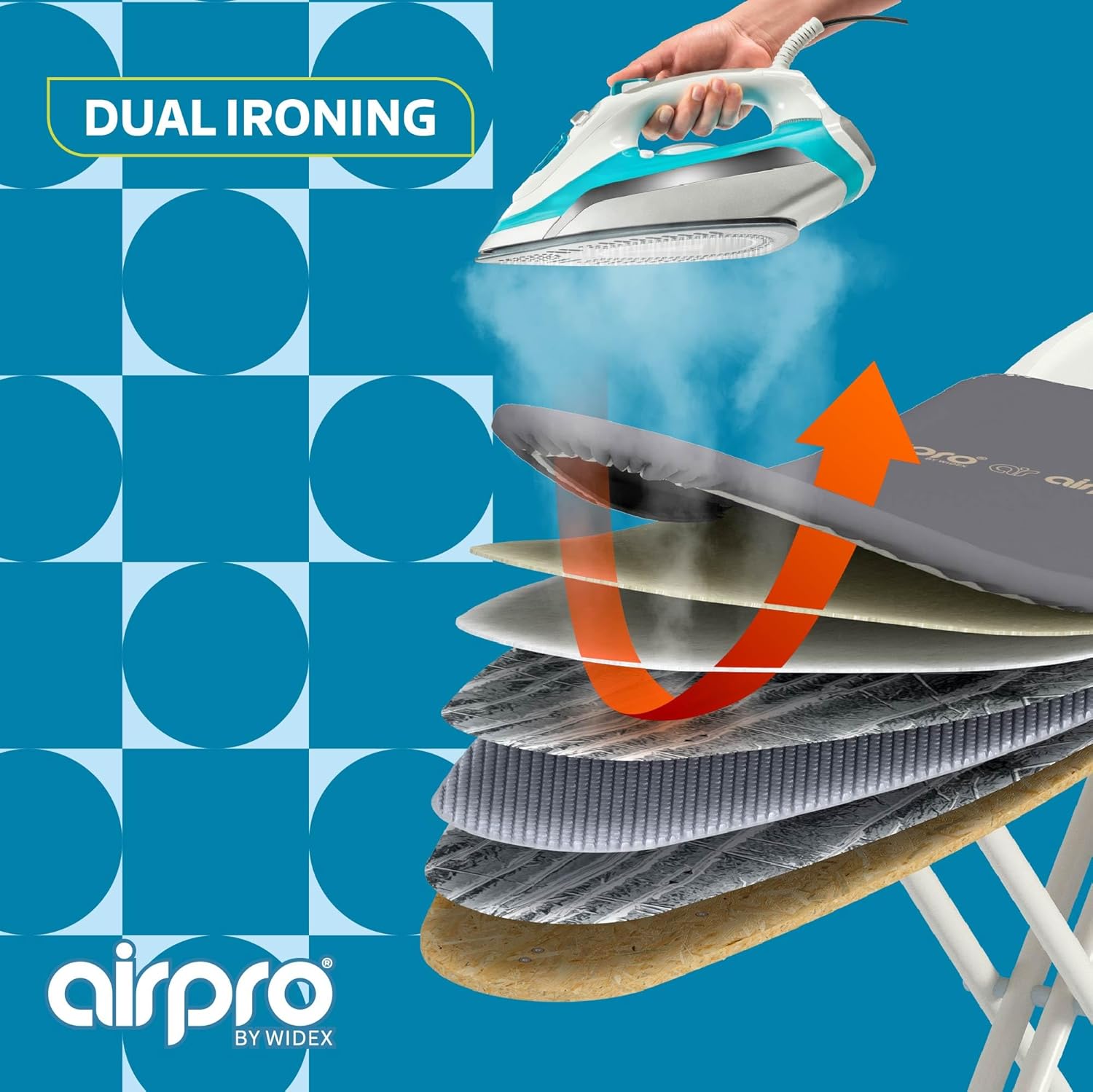 AirPro By Widex Copriasse 6 Strati per Ferro a Vapore XL - immagine 2