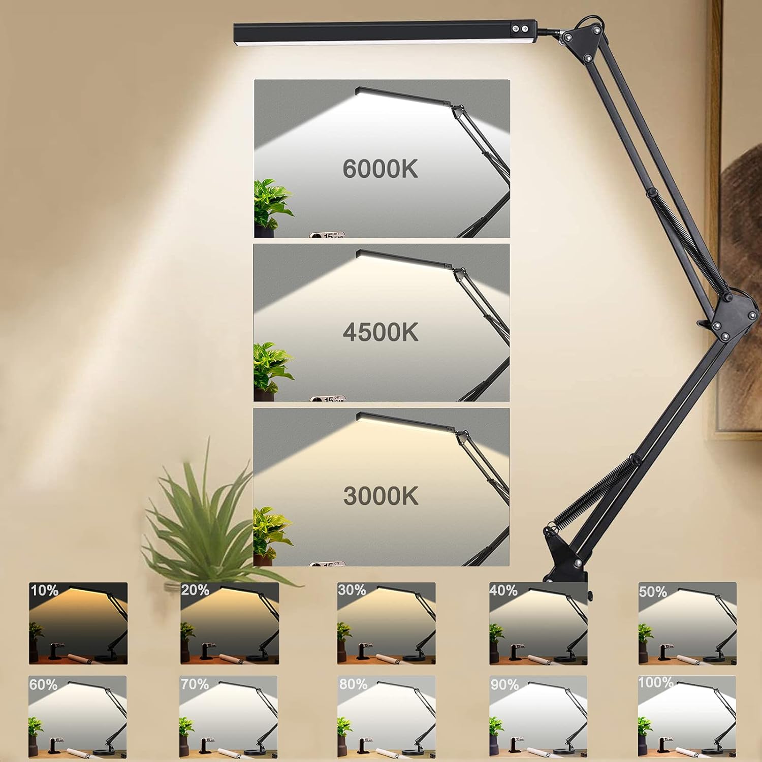 SKYLEO Lampada da Scrivania a LED Nera - immagine 2