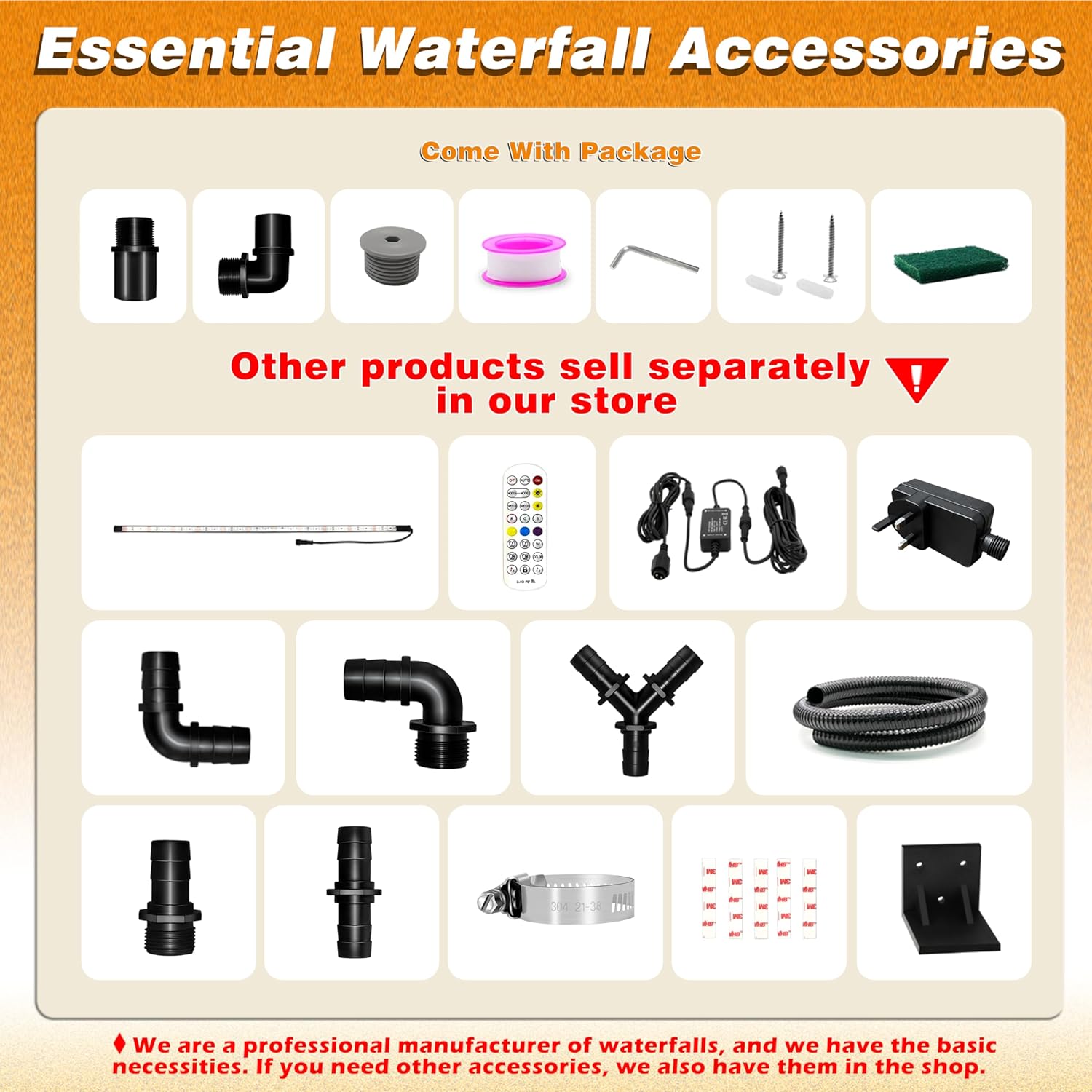 Longrunnew Kit Cascata Artificiale Acrilico 90cm - immagine 2