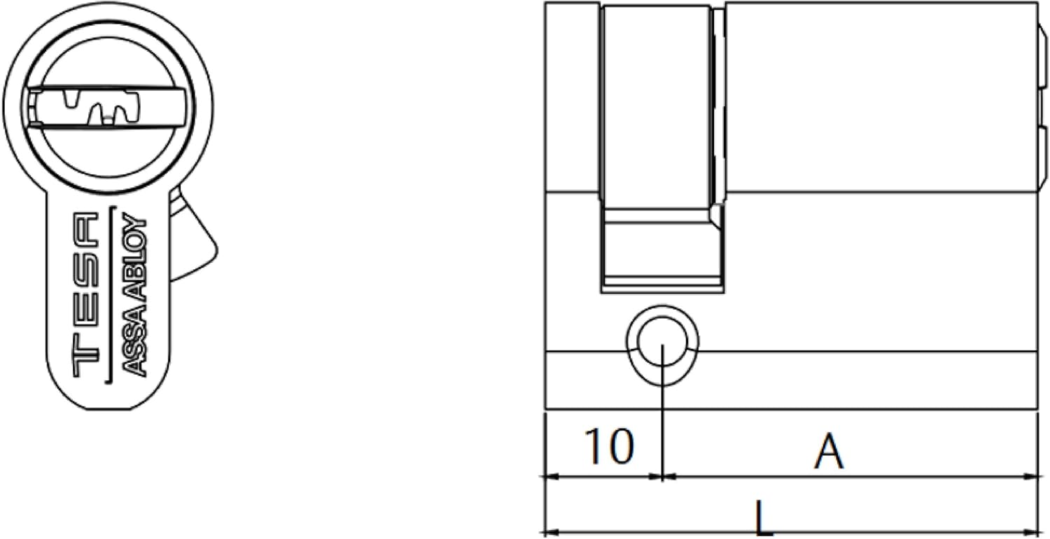 Tesa Assa Abloy MX803010N Cilindro Alta Sicurezza - immagine 4