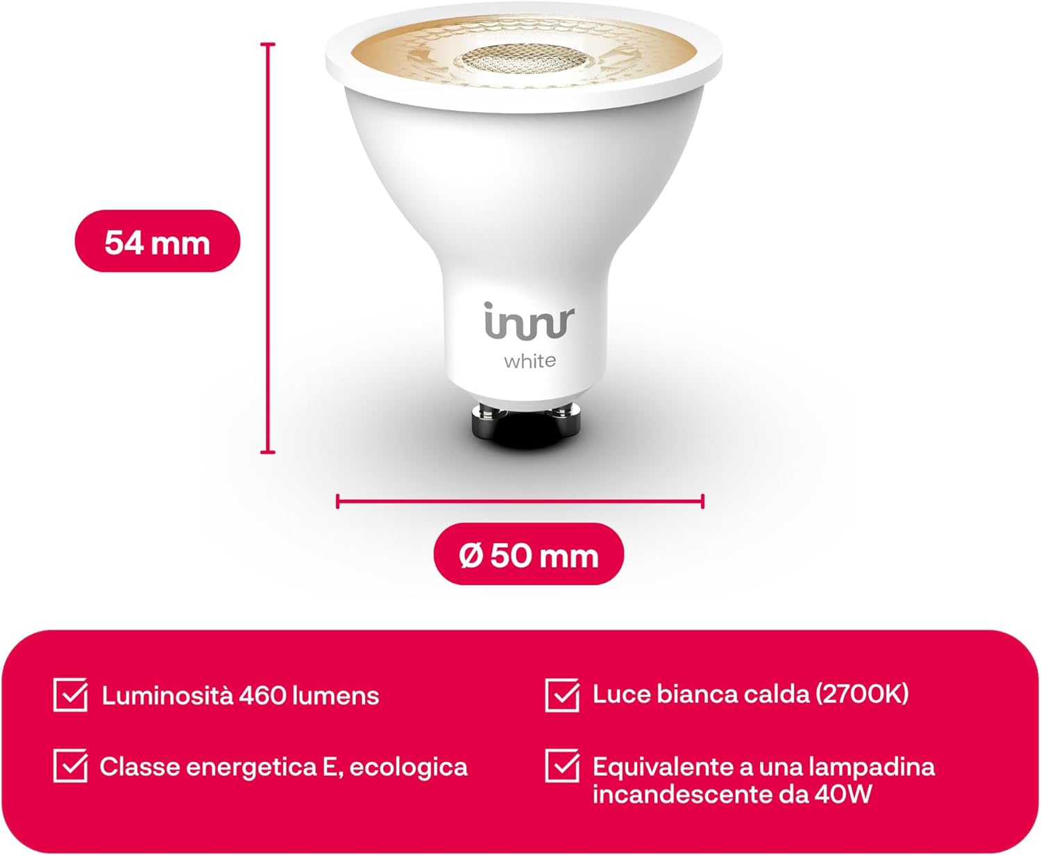 Innr Lampadina Smart GU10 LED (4 pz) - immagine 6