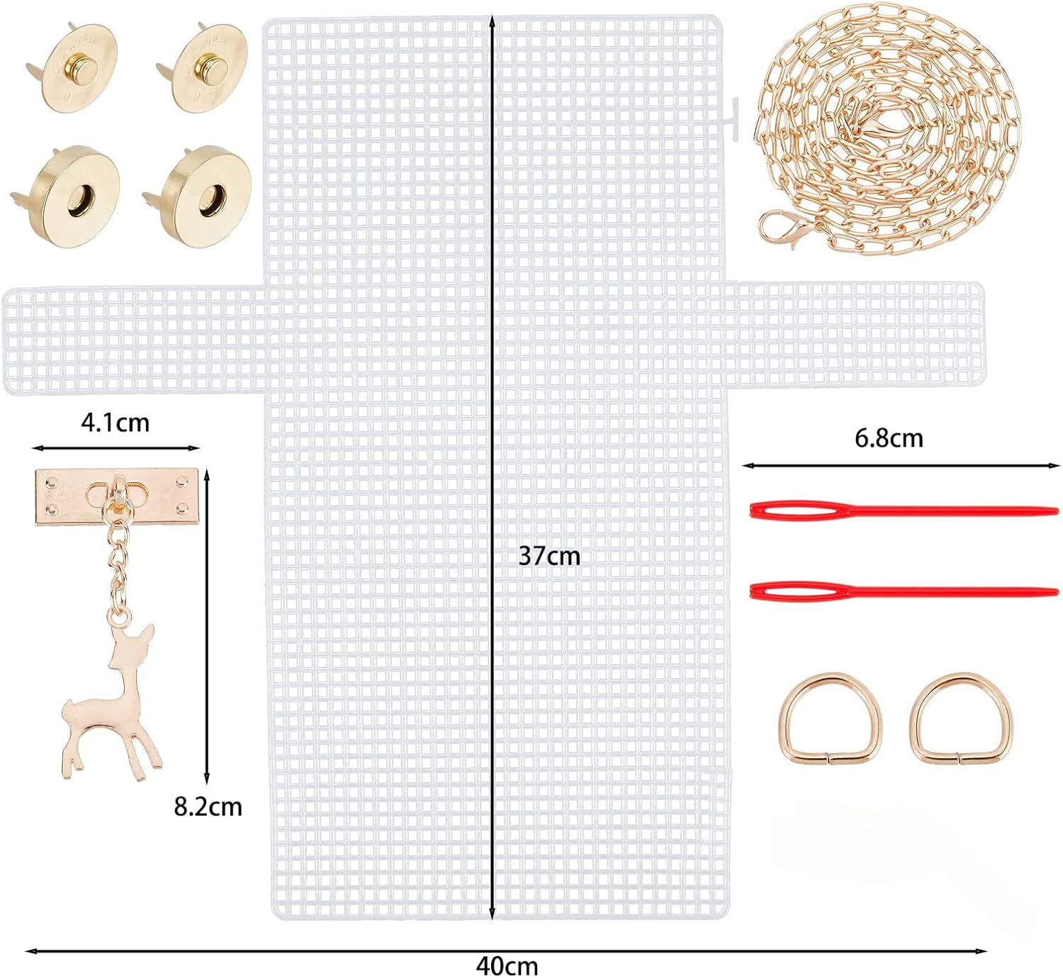 Sundrerfect - Kit Accessori per Borse Uncinetto 8 Pezzi - immagine 2