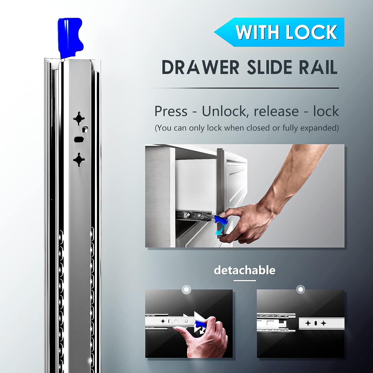 Aolisheng Guide per Cassetti Pesanti Estrazione Totale - immagine 3