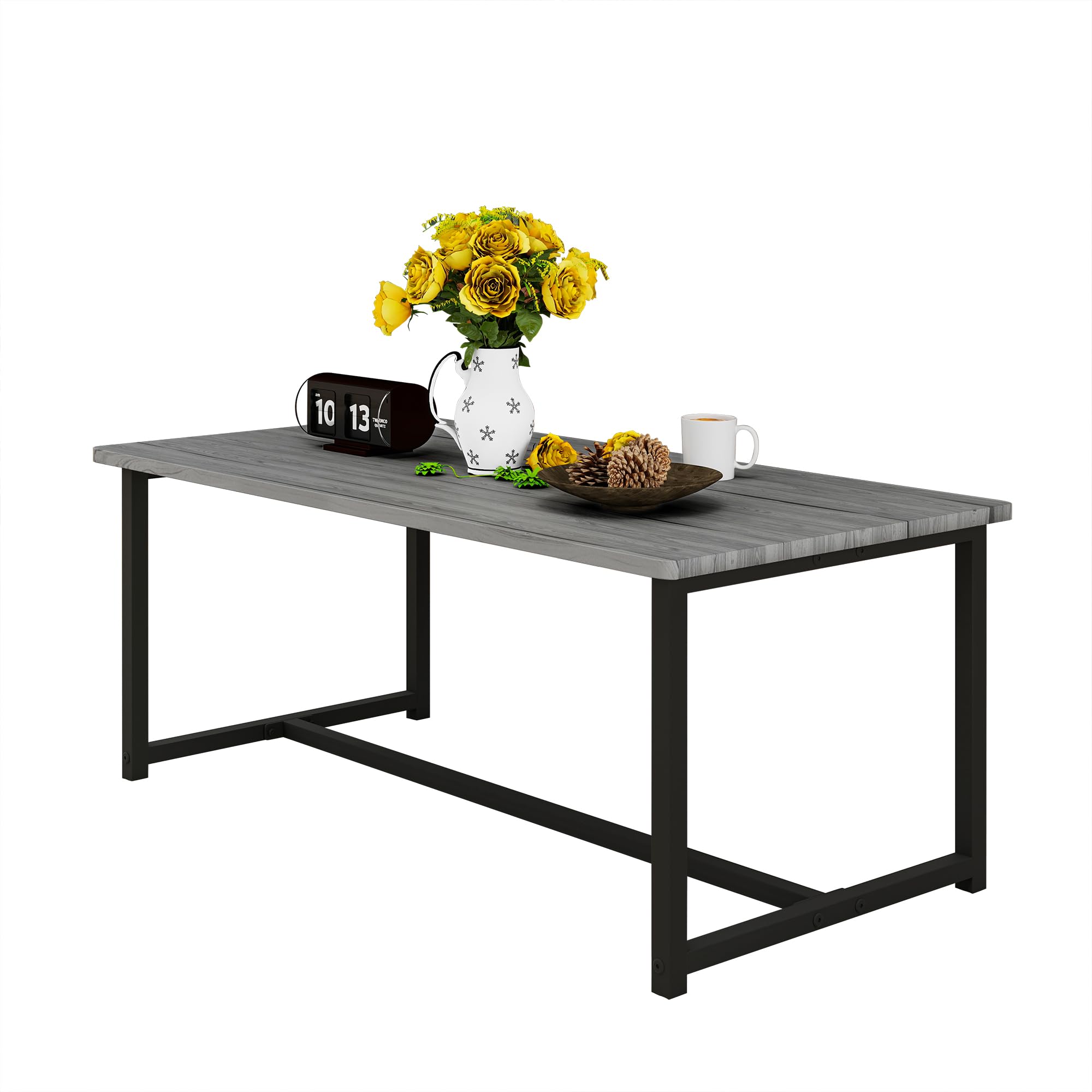 Tavolino da Caffè Rettangolare Moderno 90x45x42cm, Grigio