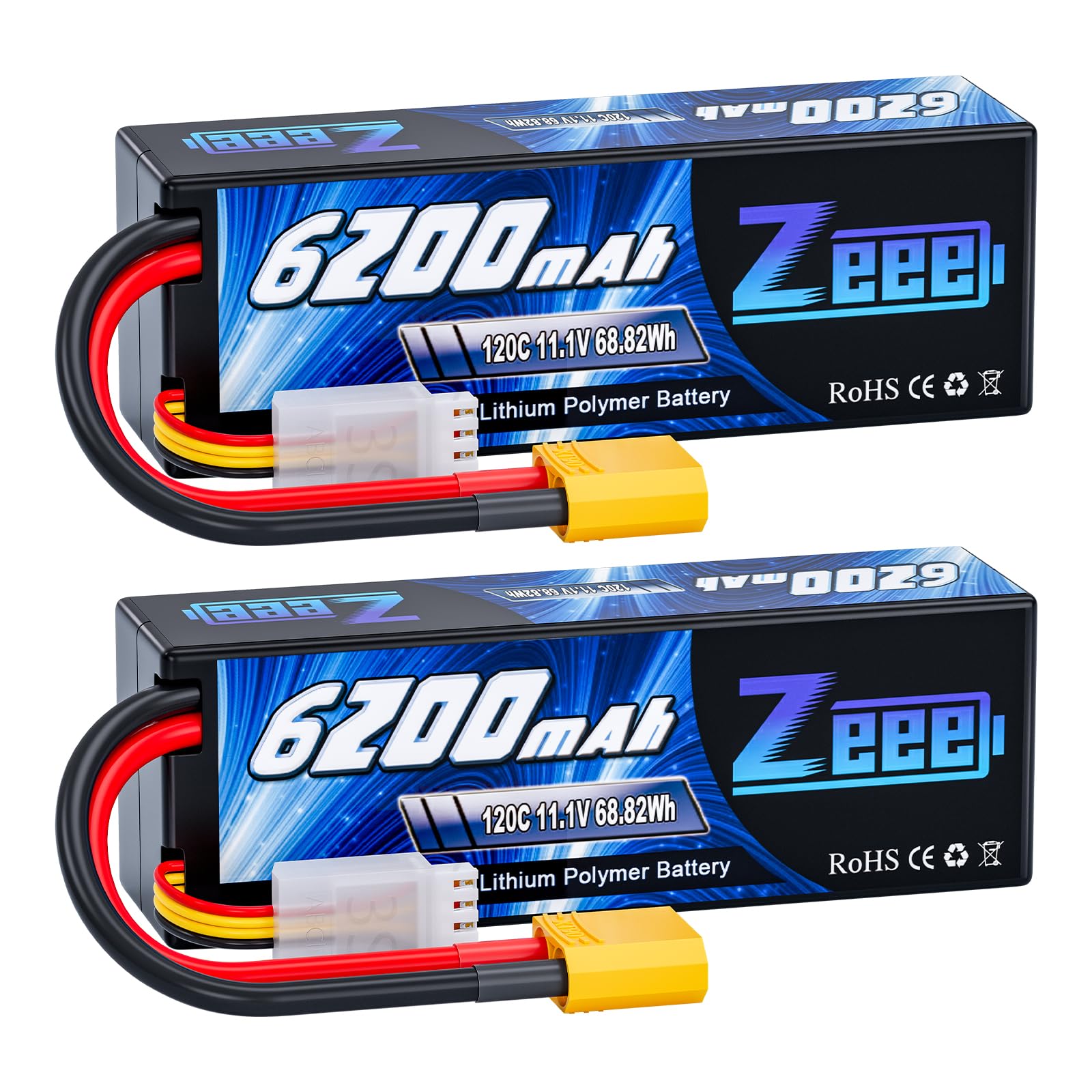 Zeee 3S Lipo 11,1V 120C 6200mAh Batteria RC (2pz)