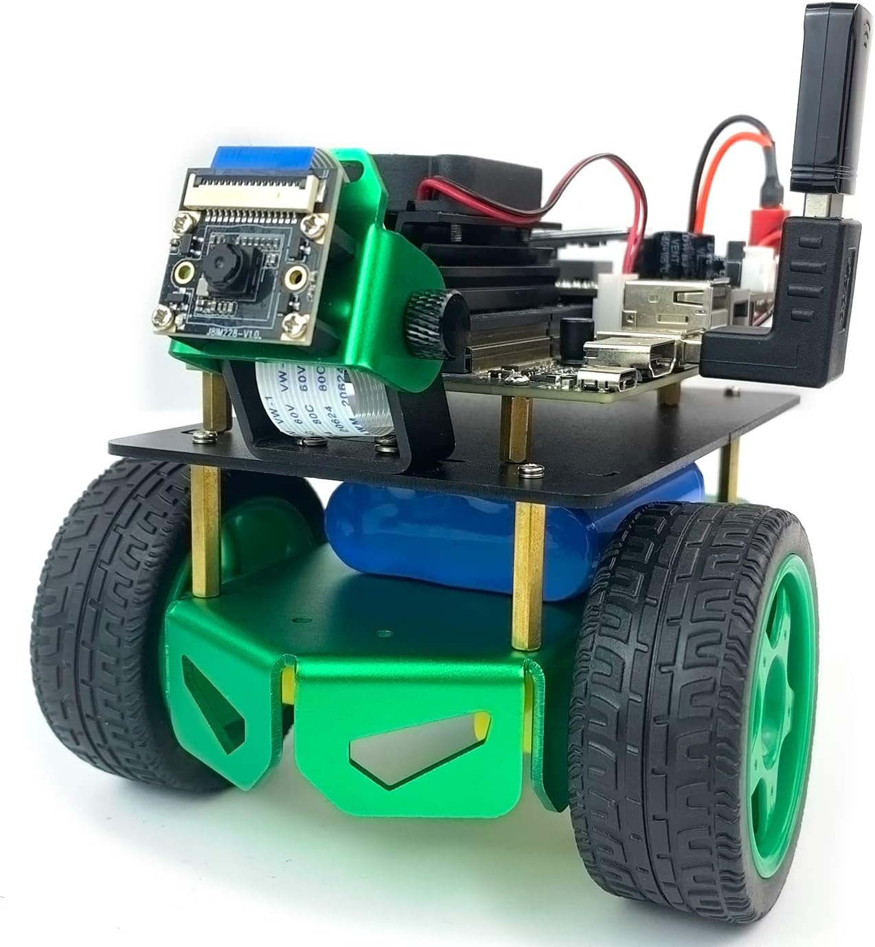 Yahboom Jetson Nano 4GB SUB Robot Kits Jetbot Mini Car AI programmabile Python Robot Kit ROS Starter per Università (Without Nano) - immagine 1