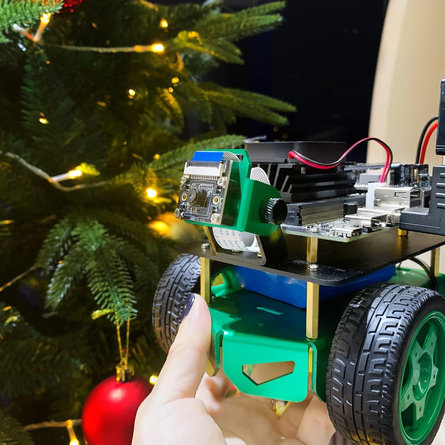 Yahboom Jetson Nano 4GB SUB Robot Kits Jetbot Mini Car AI programmabile Python Robot Kit ROS Starter per Università (Without Nano) - immagine 6