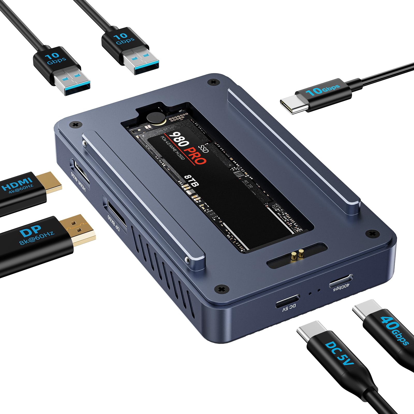 Acasis Docking Station USB C con Alloggiamento SSD M.2 NVMe