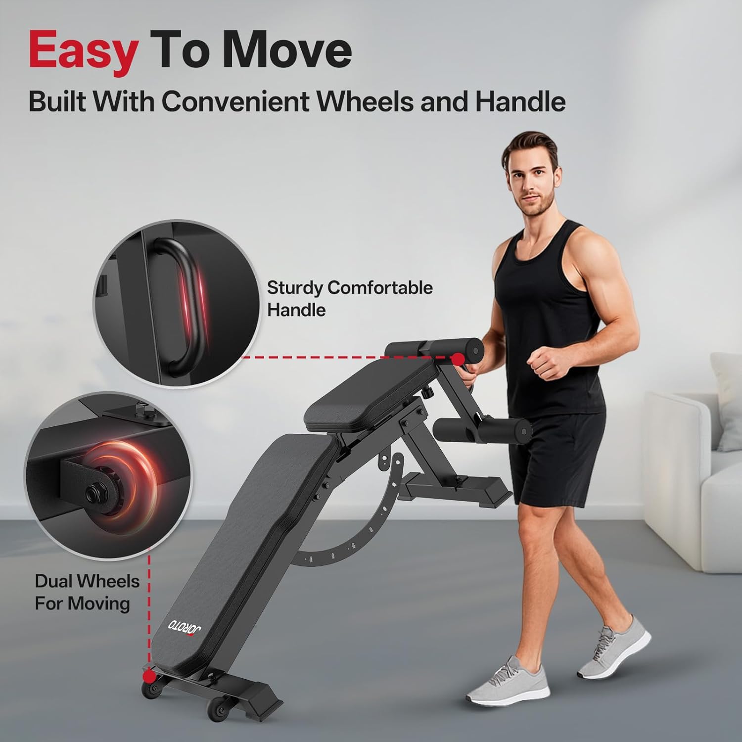 Joroto MD65 Panca Pesi Regolabile Multifunzionale - immagine 7