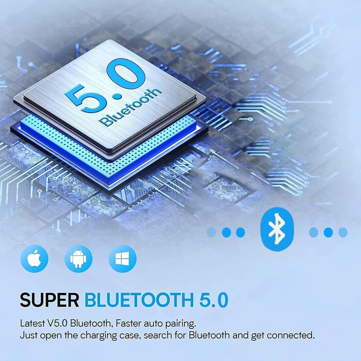 Auricolari Bluetooth 5.0 HiFi Stereo In-Ear - immagine 3