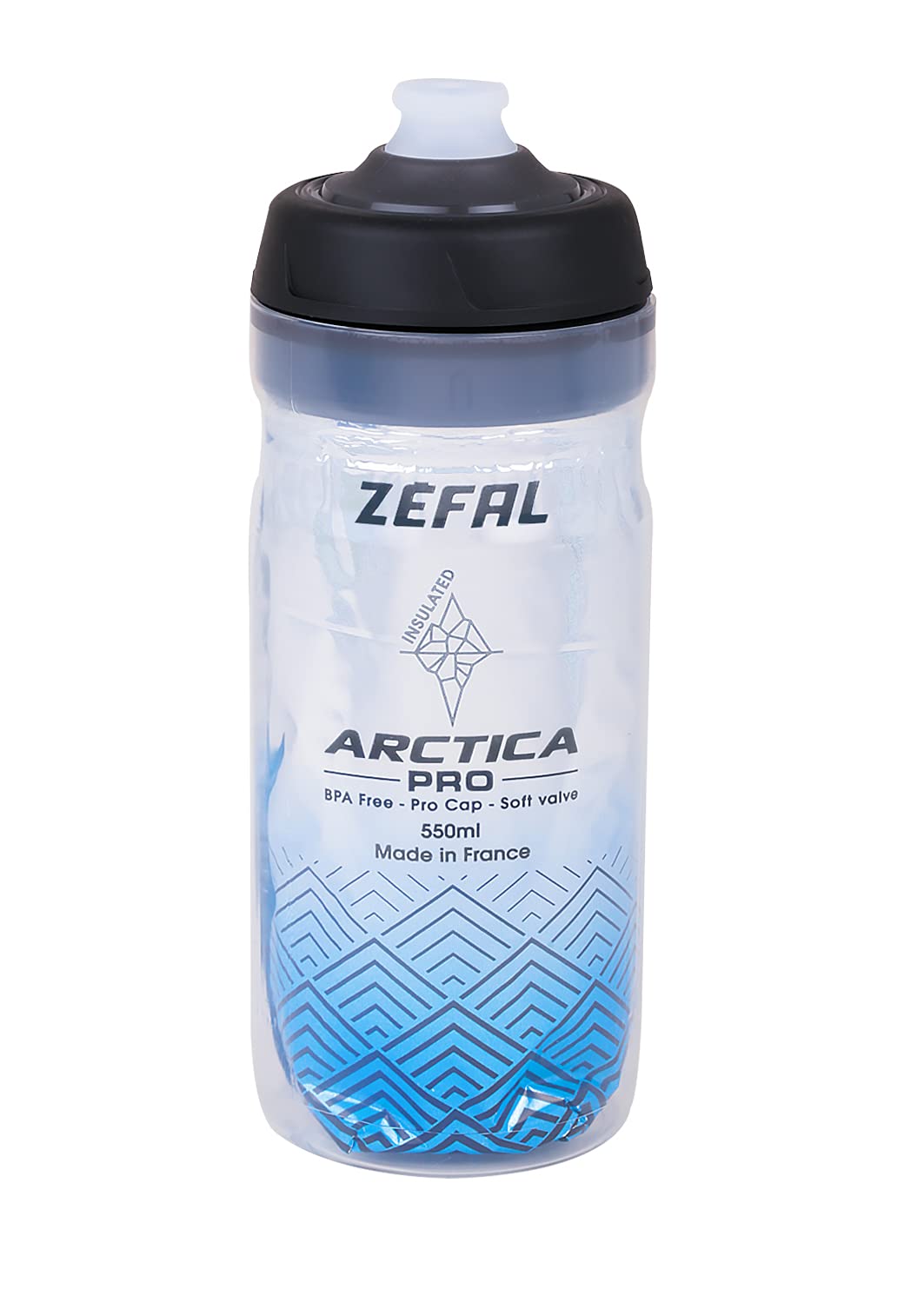 Zéfal Arctica PRO, Borraccia Termica per Bicicletta Unisex-Adulto, Blu, 550 ML