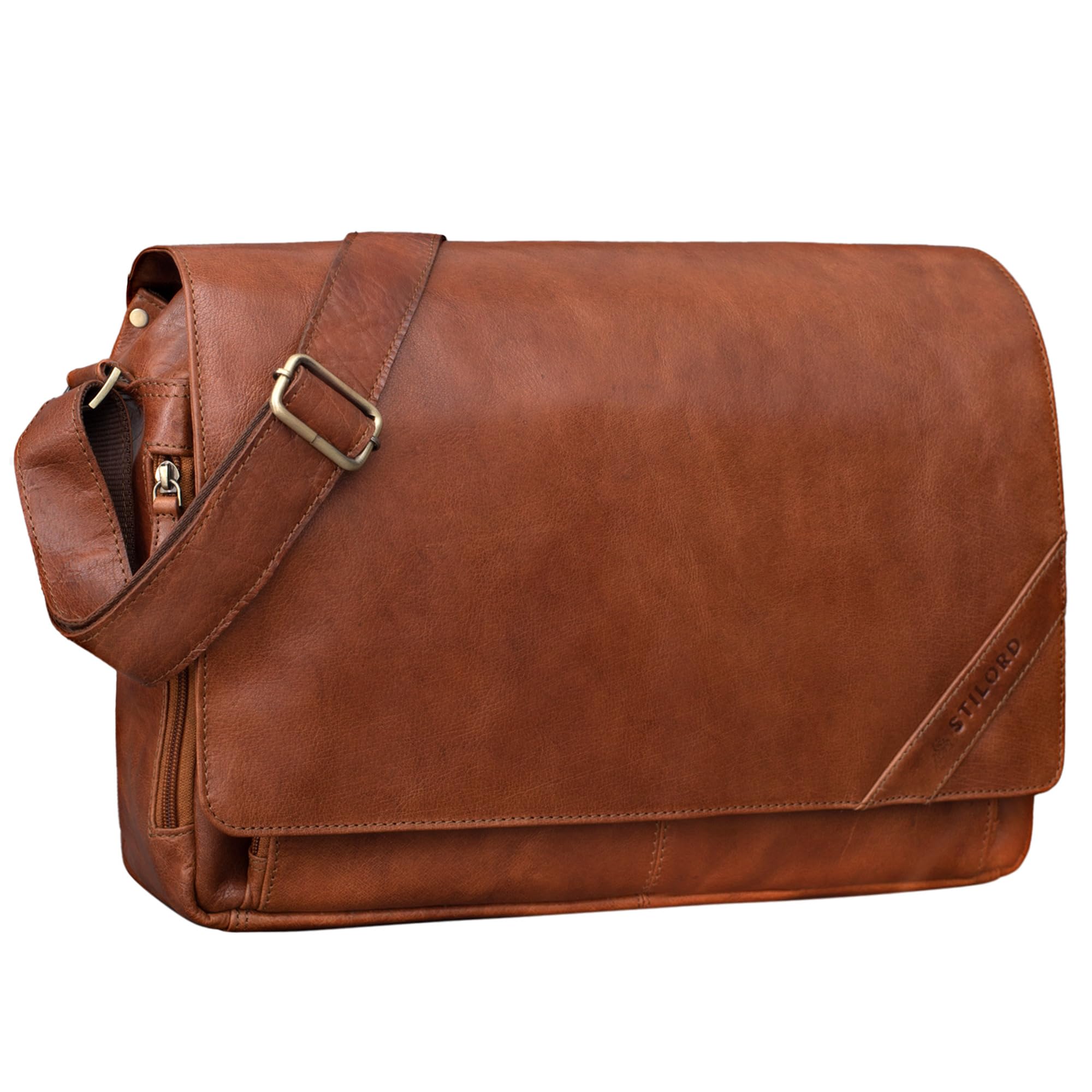 STILORD 'Nick' Borsa Messenger Pelle Vintage, Uomo/Donna