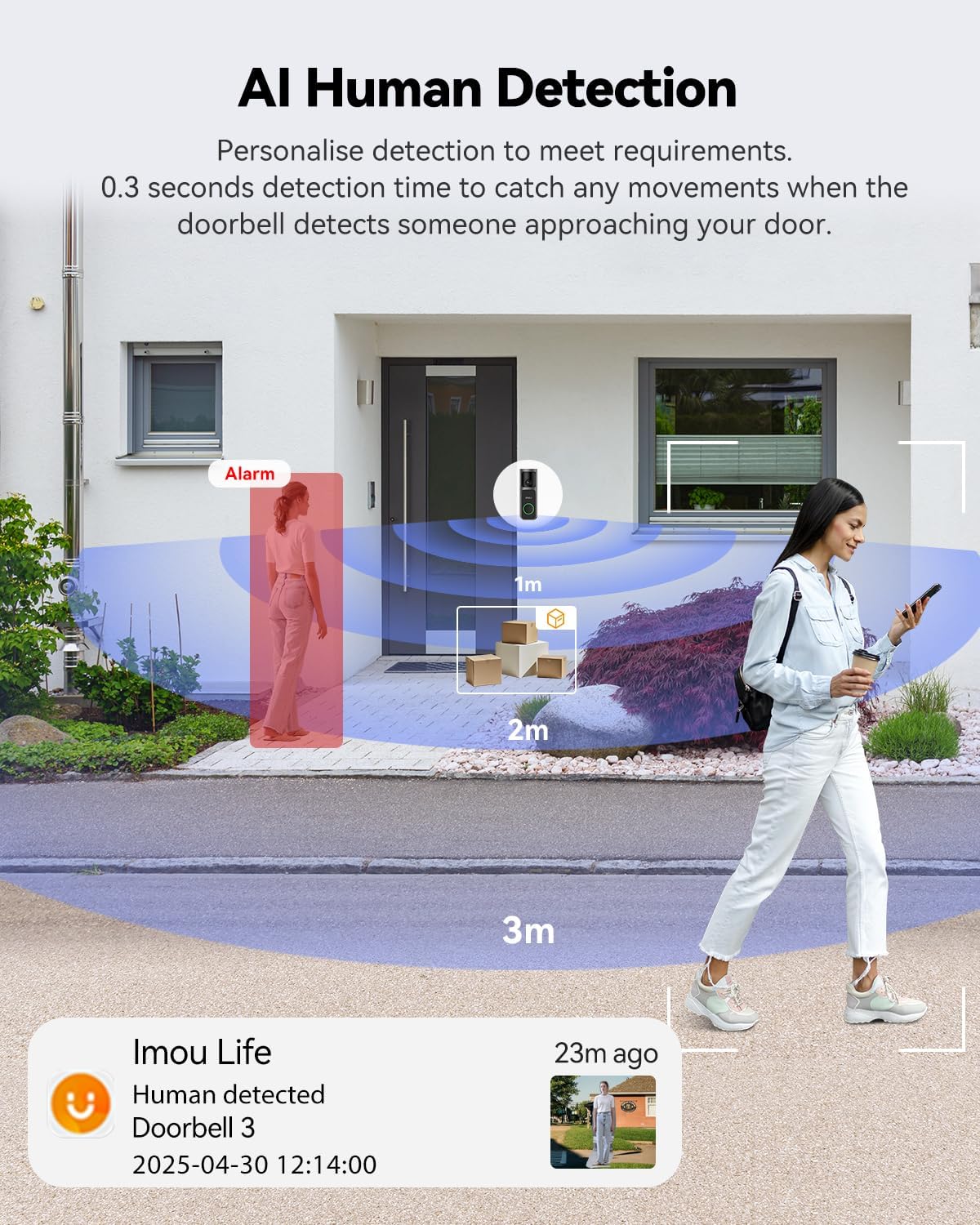 Imou 4MP Panoramic Doorbell DB3 KIT - Campanello Video 2K+ - immagine 3