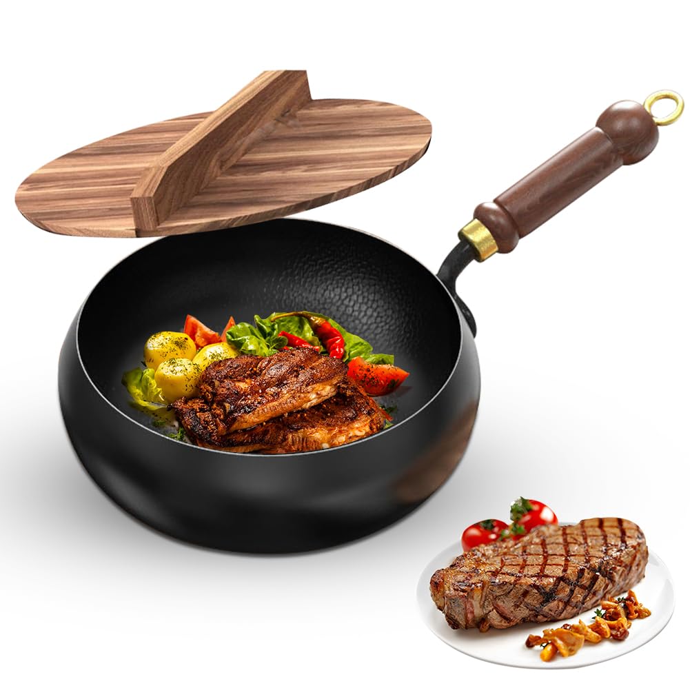 Zinueen Padella in Ferro Forgiato a Mano 26,5cm