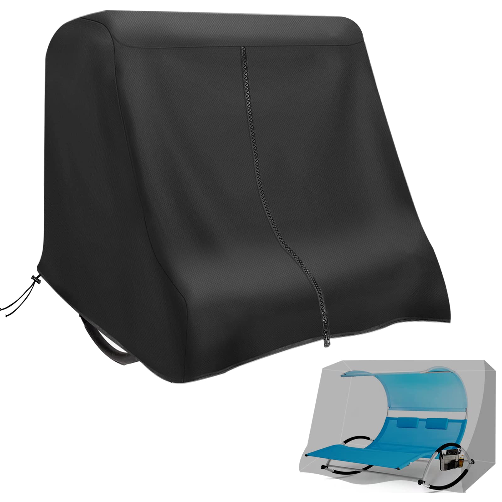 Mrwizms Copertura Sdraio Giardino 2 Posti 160x190x180cm