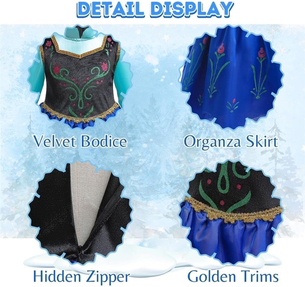 Lito Angels - Costume Principessa Anna con Mantello - immagine 4