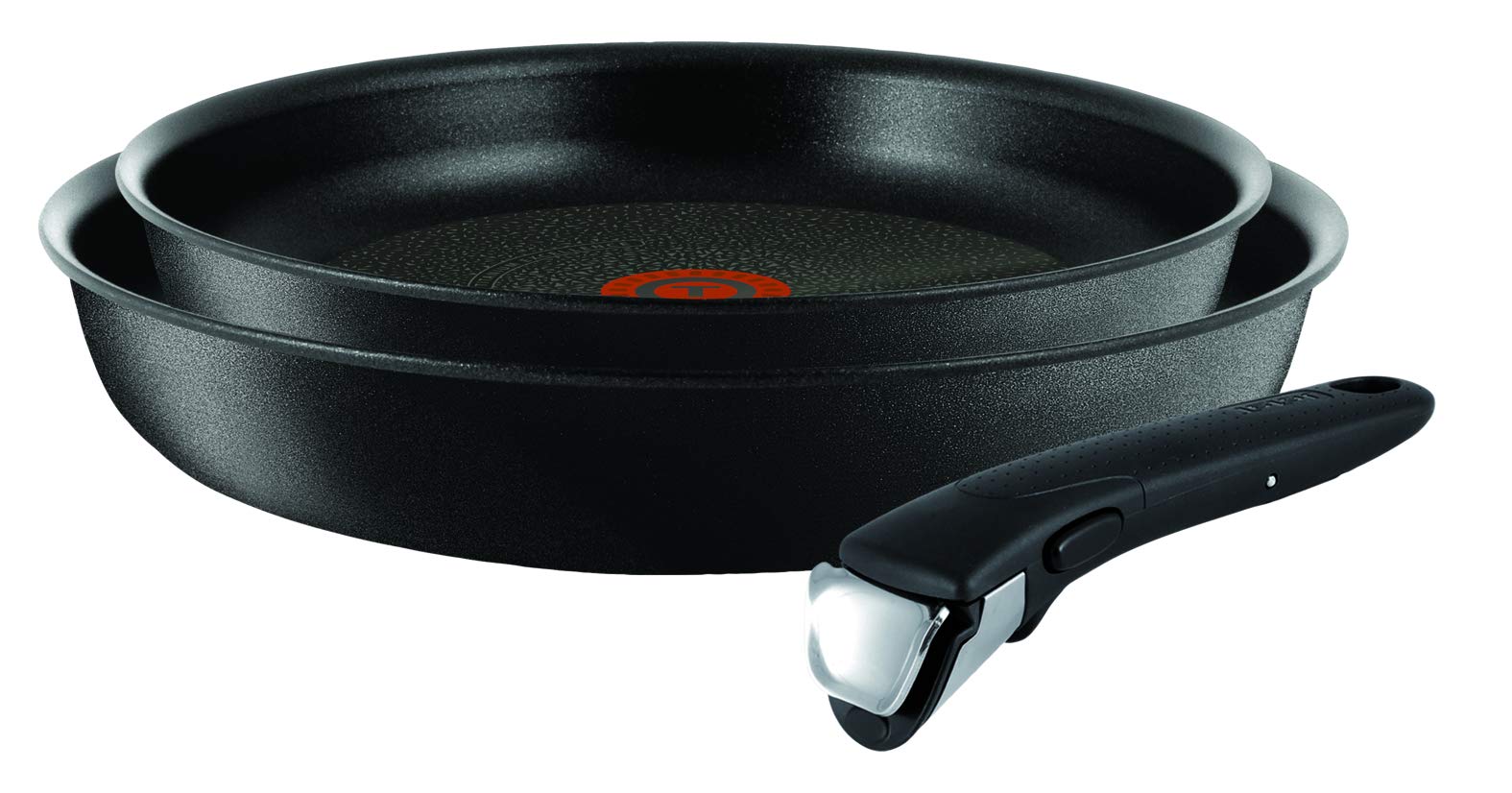 Tefal Ingenio Ultimate L7649253 - Set Pentole 24-28 cm, Nero