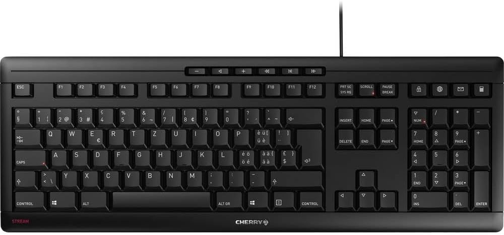 Cherry STREAM KEYBOARD - Tastiera con Filo, Nera - immagine 4