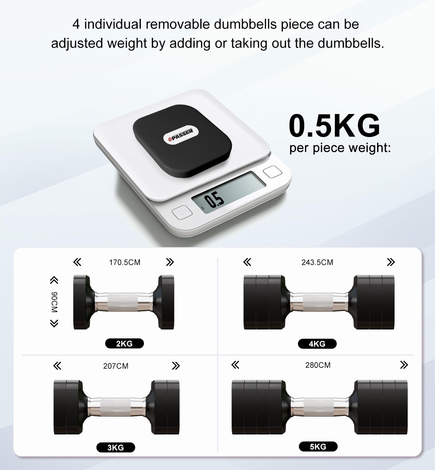 Set Manubri Regolabili 10 kg 4 in 1 - immagine 2