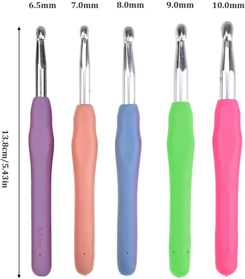 Set di Uncinetti Grandi con Aghi e Pennarelli - immagine 2