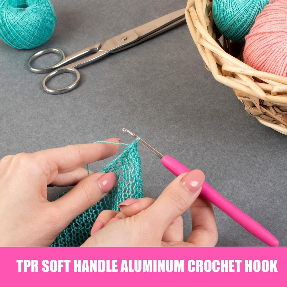 Set di Uncinetti Grandi con Aghi e Pennarelli - immagine 4