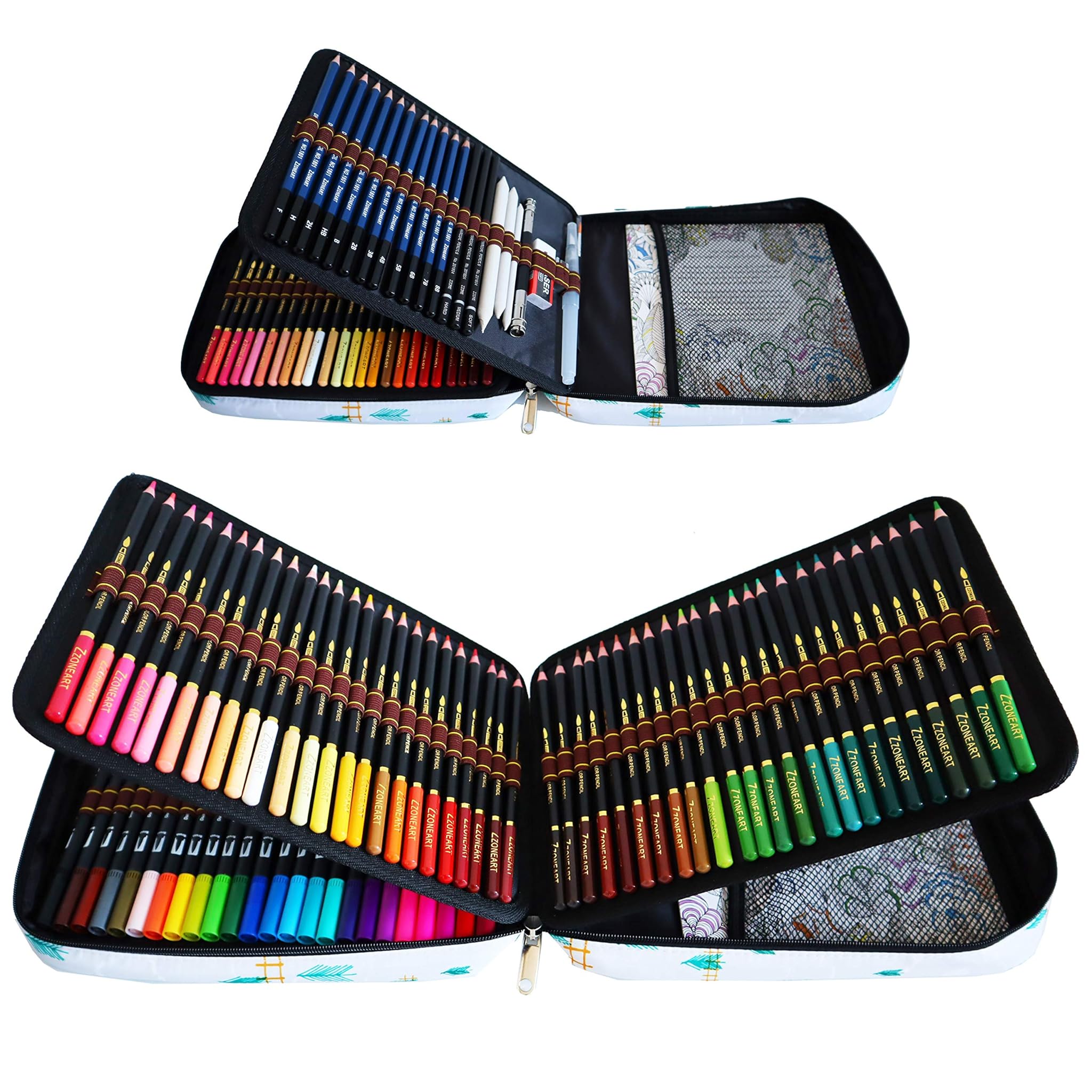 Tvfly Set 72 Matite Acquarellabili e 24 Pennarelli