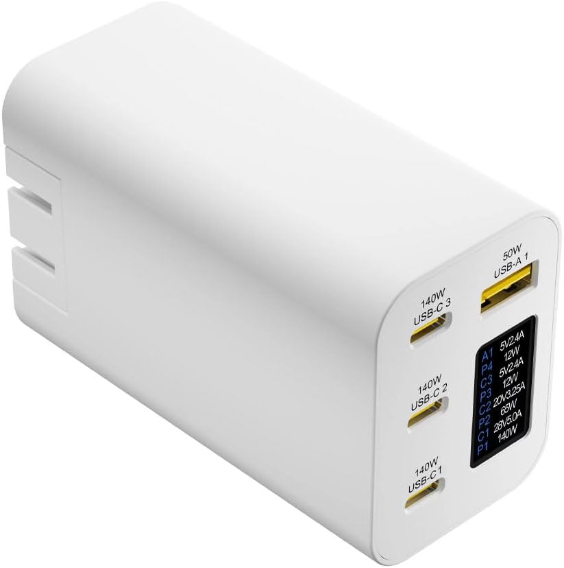 Sjjjs Caricabatterie GaN 280W con Display OLED 4 Porte - immagine 1