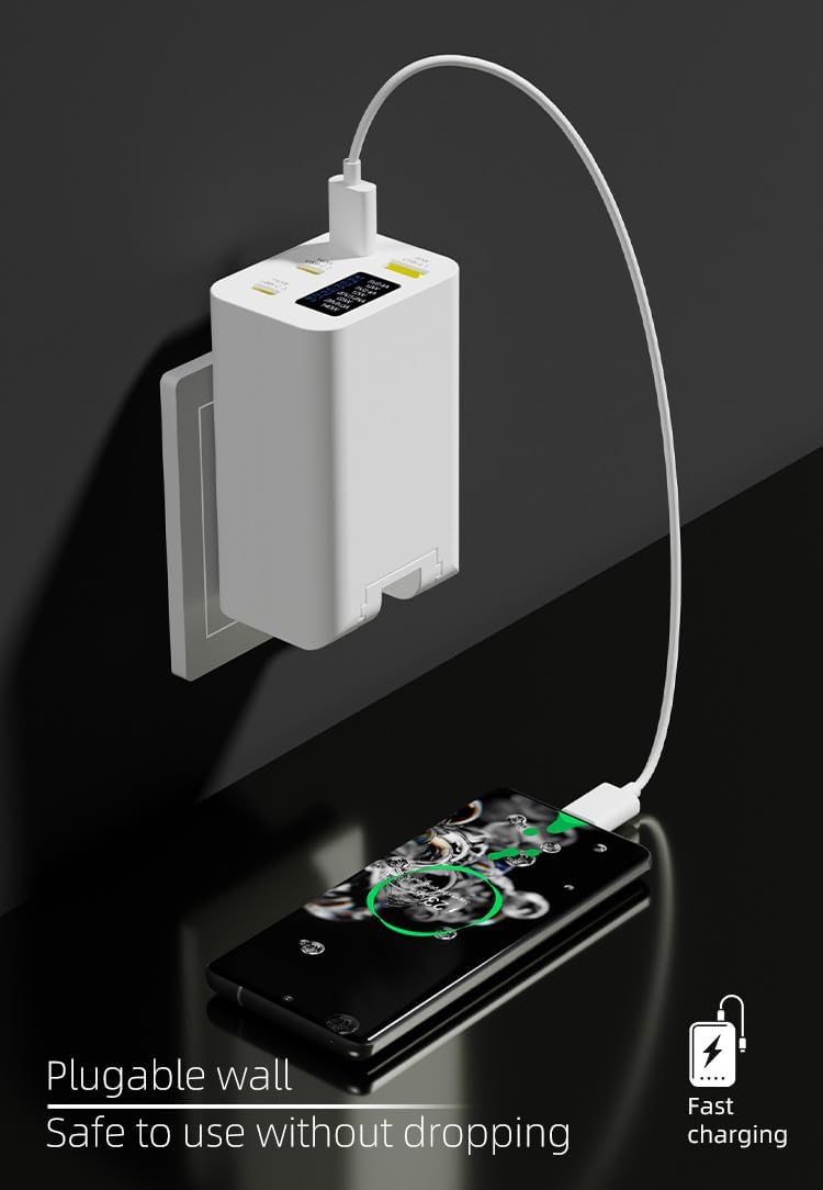 Sjjjs Caricabatterie GaN 280W con Display OLED 4 Porte - immagine 5