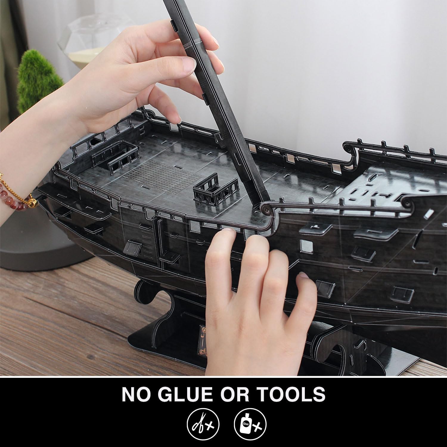 Puzzle 3D Queen Anne's Revenge - Modellismo Navale 328 Pezzi - immagine 5